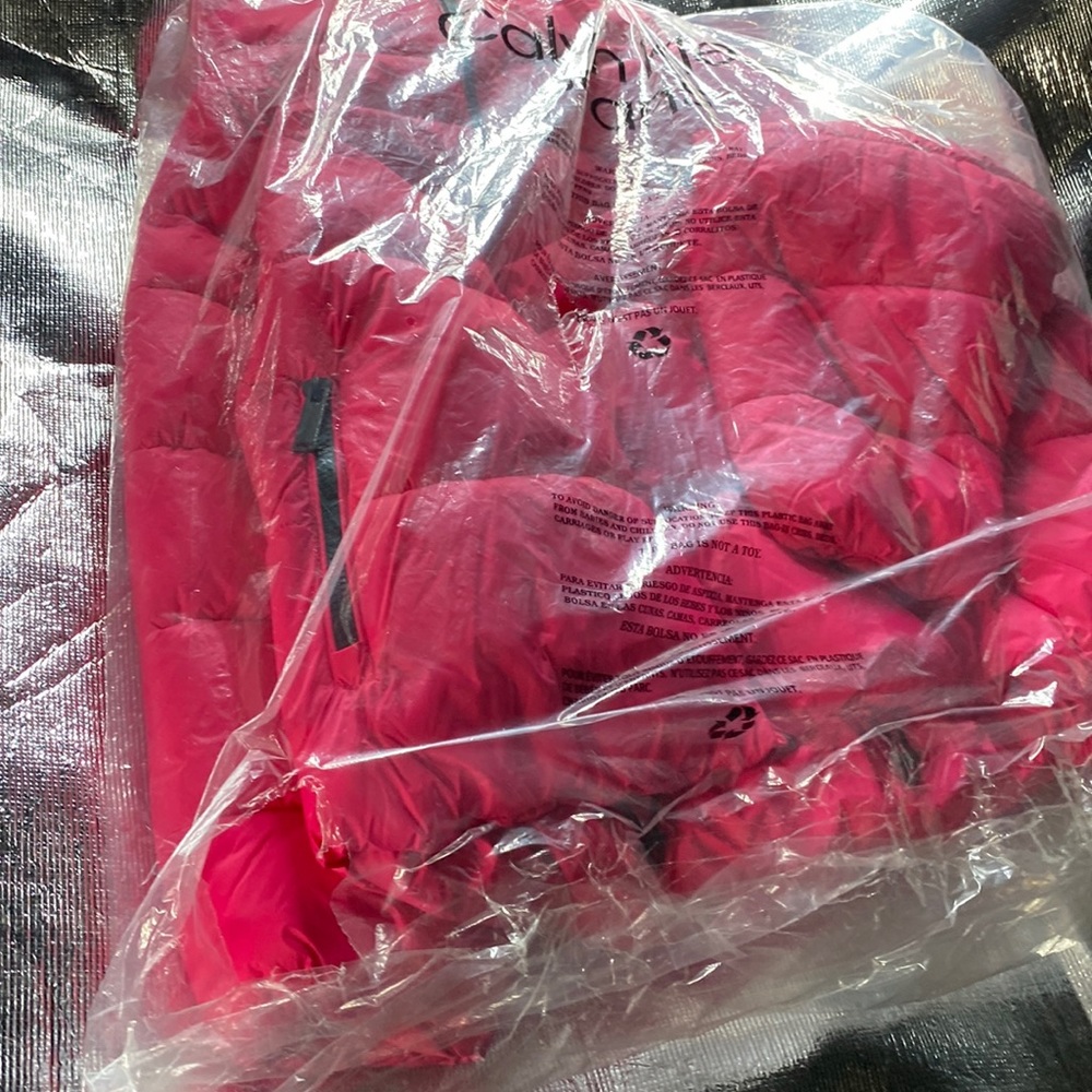 Pretty pink puffer jacket